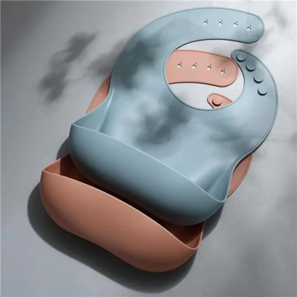3 Pack - Silicone Baby Bibs for Babies & Toddlers Set of 3, BPA Free